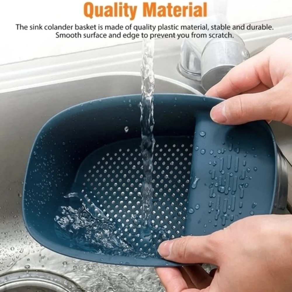 Multifunctional‎ Sink Drain Rack Food Strainer,Wet/Dry Sponge Holder